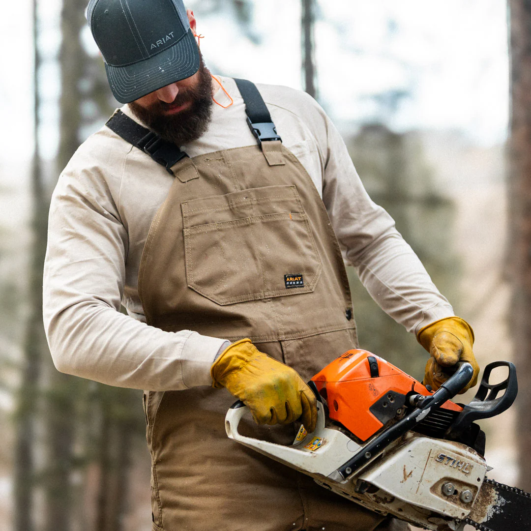 Ariat Men's Rebar Dura Canvas Unlined Bib Overalls