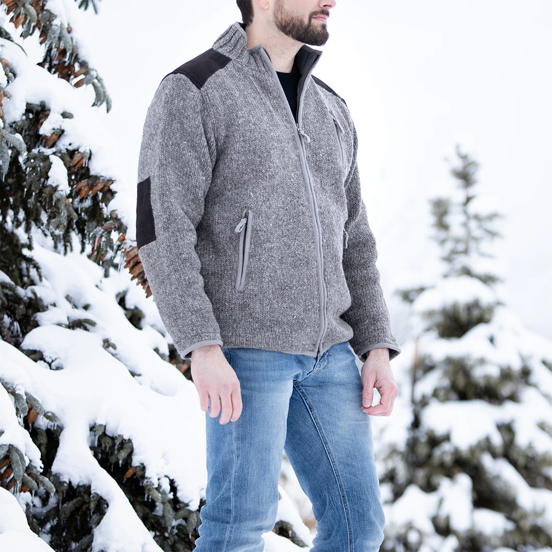 Lost Horizons Men's Oxford Zipper Sweater