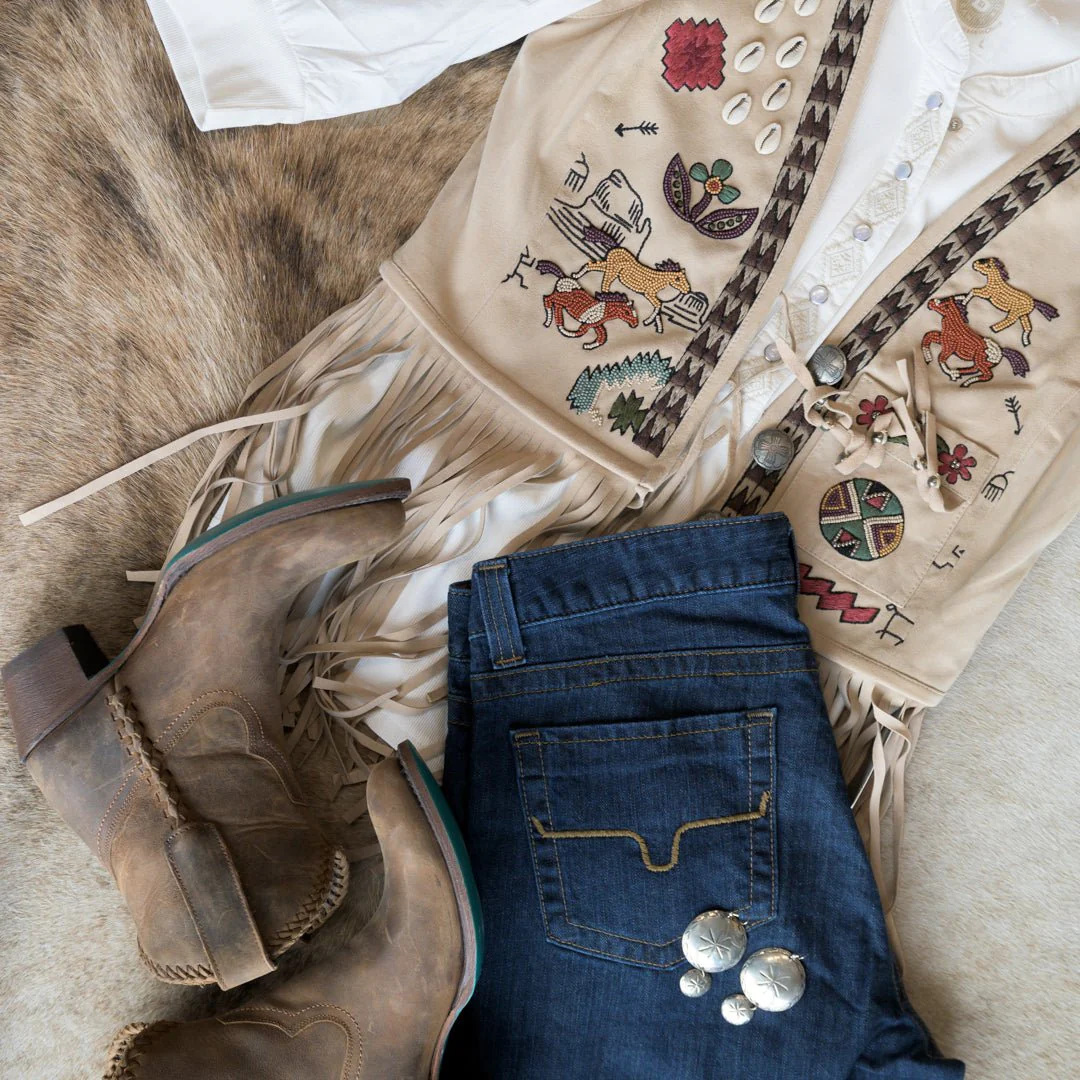 Double D Ranch Women's Sentinel Mesa Leather Vest