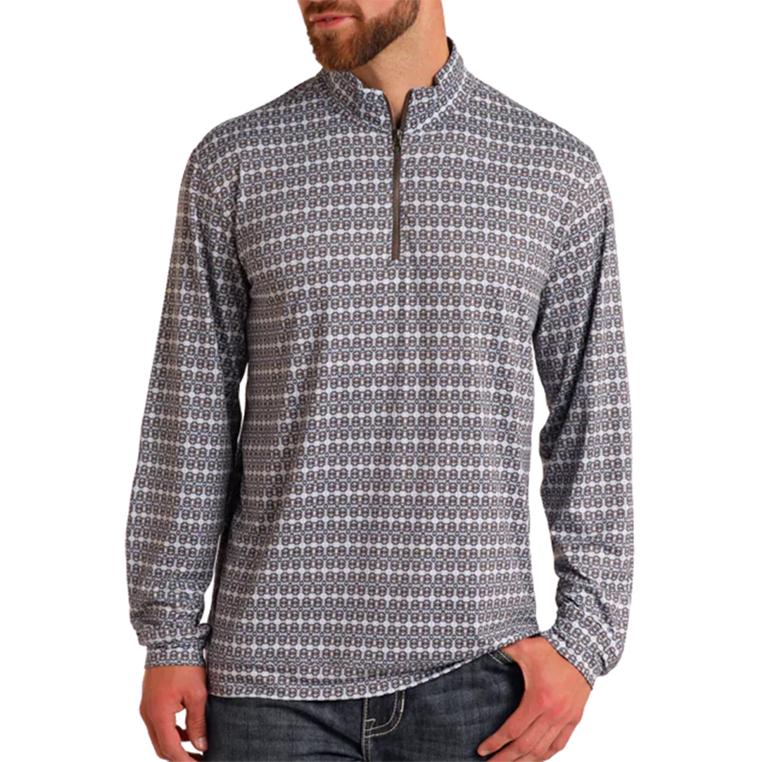 Panhandle Men's 1/4 Zip Printed Pullover