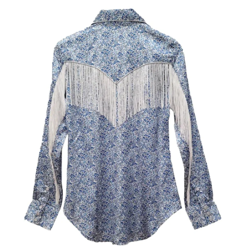 Scully Women's Rodeo Fringe Snap Shirt