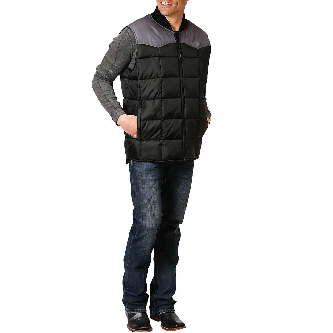 Roper Men's Contrast Yoke Quilted Vest