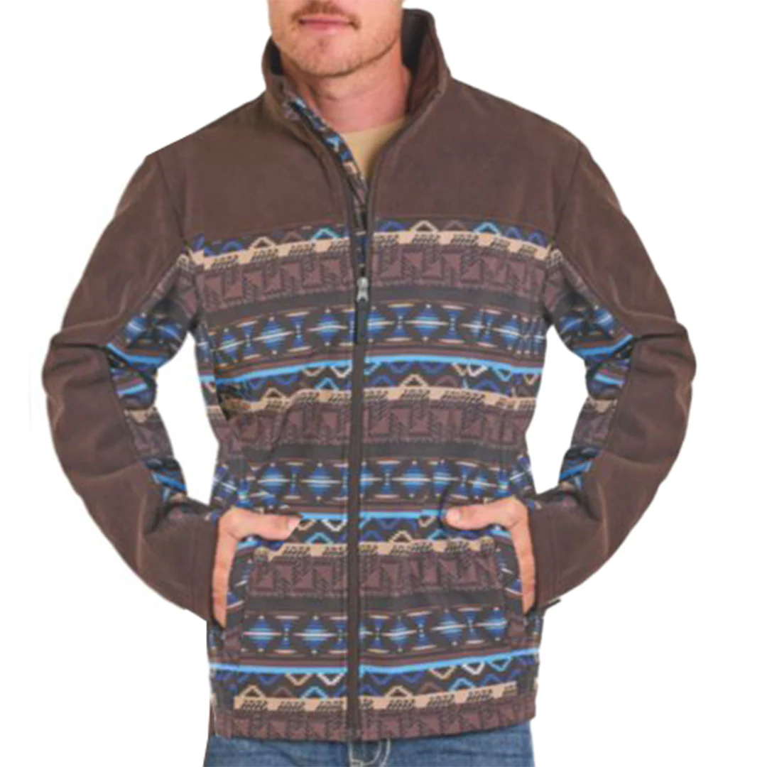 Rock & Roll Denim Men's Aztec Bonded Fleece Jacket
