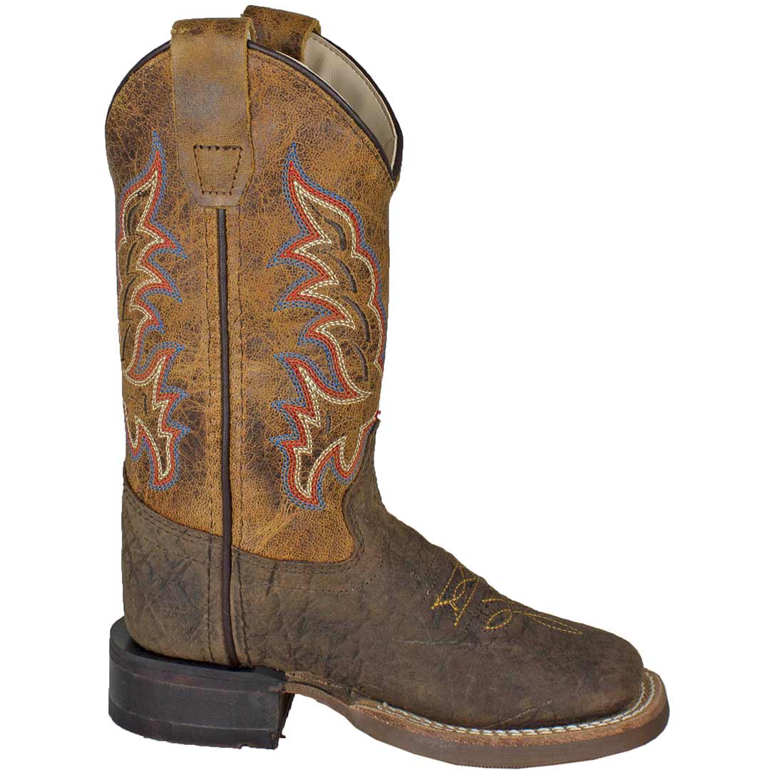 Old West Kids' Distressed Vamp Cowboy Boots