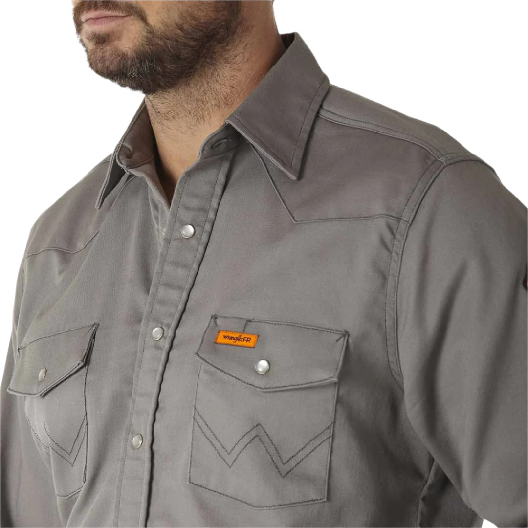 Wrangler Men's FR Flame Resistant Snap Work Shirt