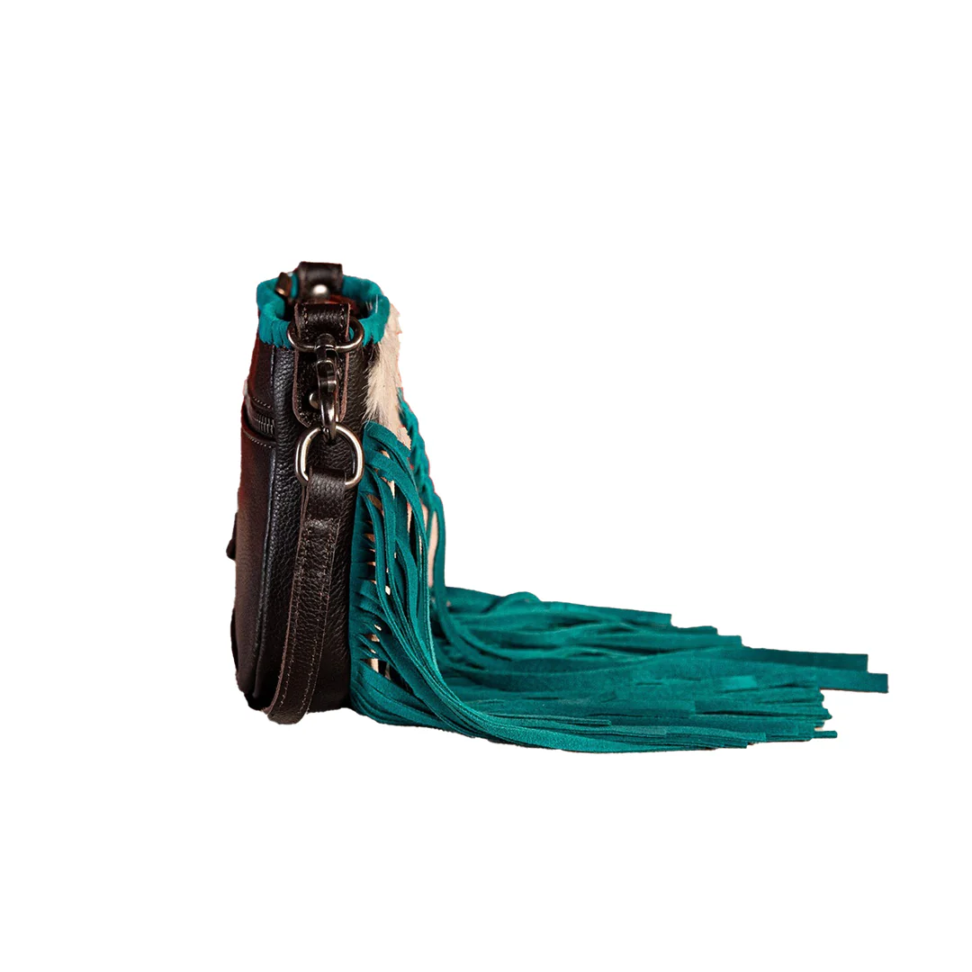 Montana West Genuine Leather Fringe Crossbody Bag