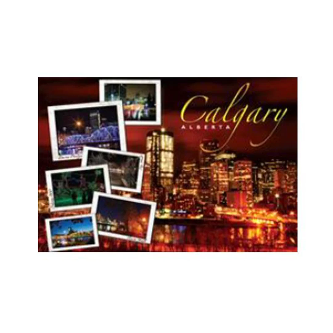 Postcard Souvenirs Calgary Night View Card