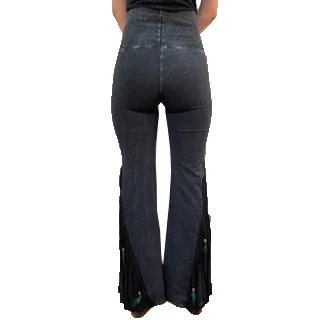 Pat Dahnke Women's Distressed Fringe Feathered Pant