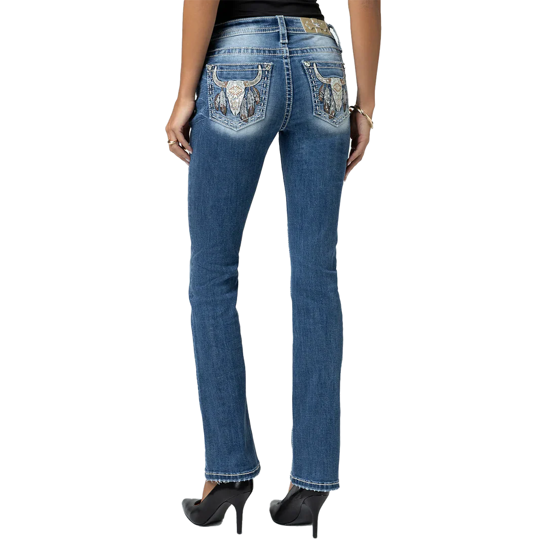 Miss Me Women's Seraphina Aztec Bootcut Jeans