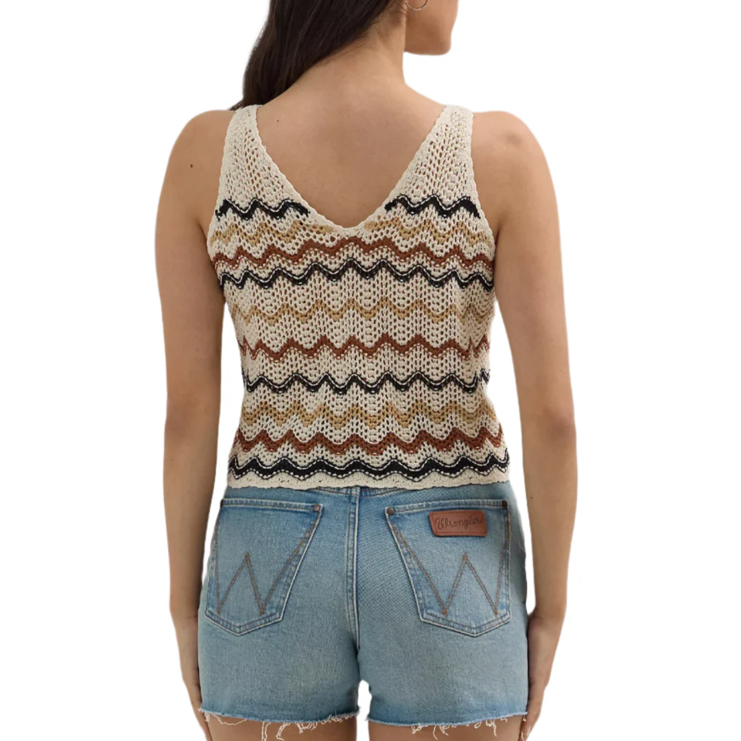 Wrangler Women's Crochet Sweater Tank