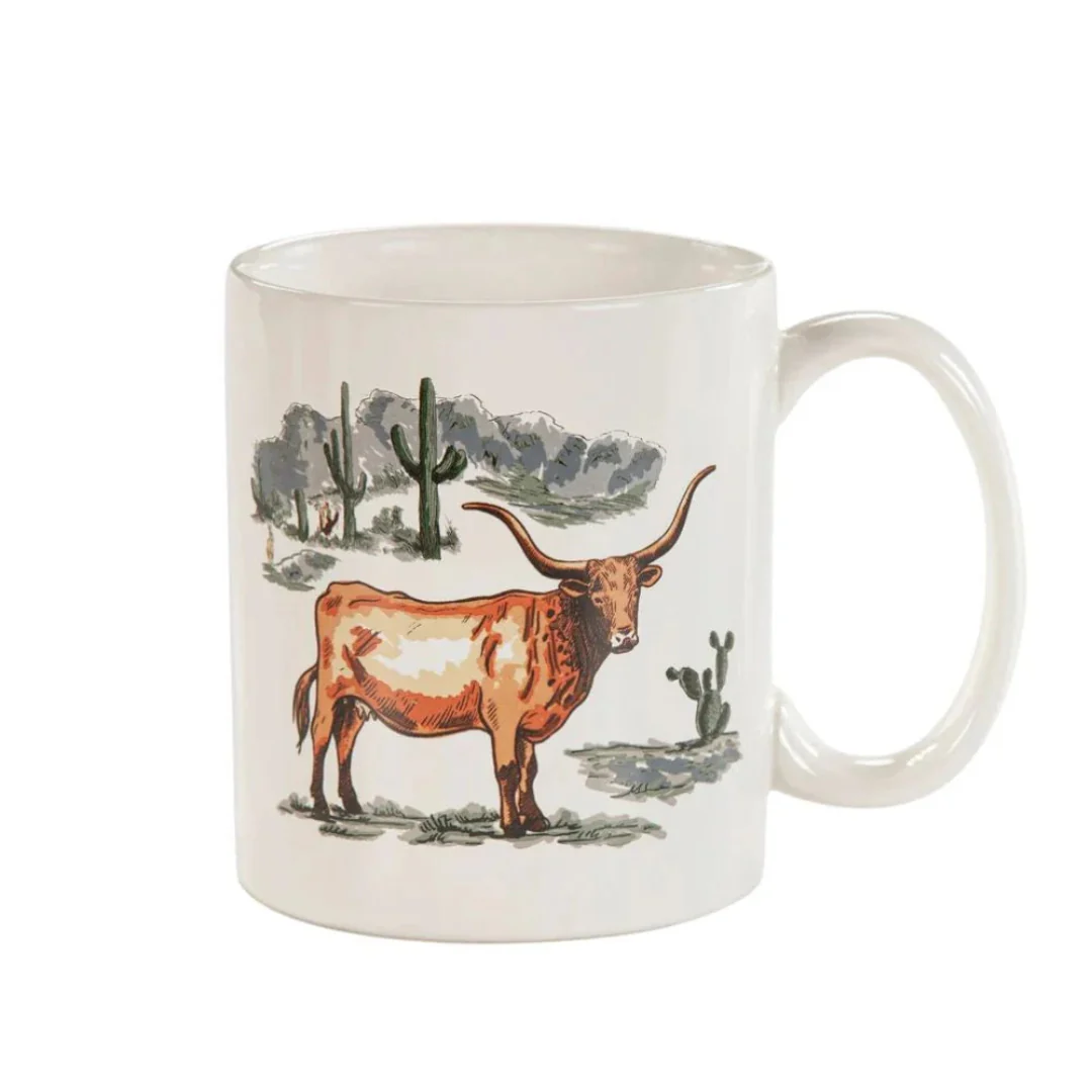 Hi End Accents Longhorn Ceramic Mug