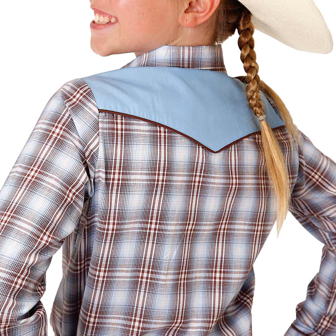 Roper Girls' Fancy Yoke Plaid Snap Shirt