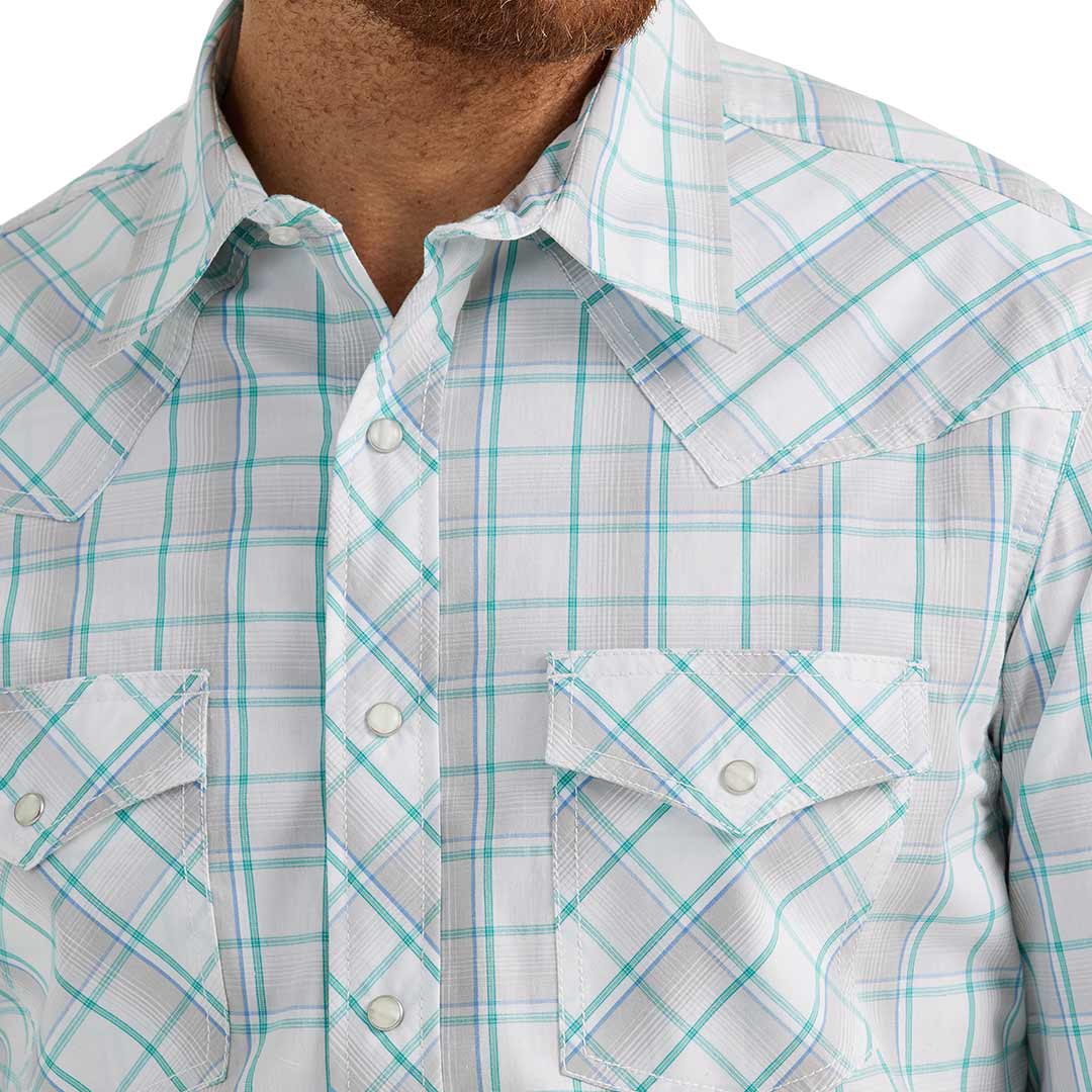 Wrangler Men's 20X Competition Advanced Comfort Plaid Snap Shirt