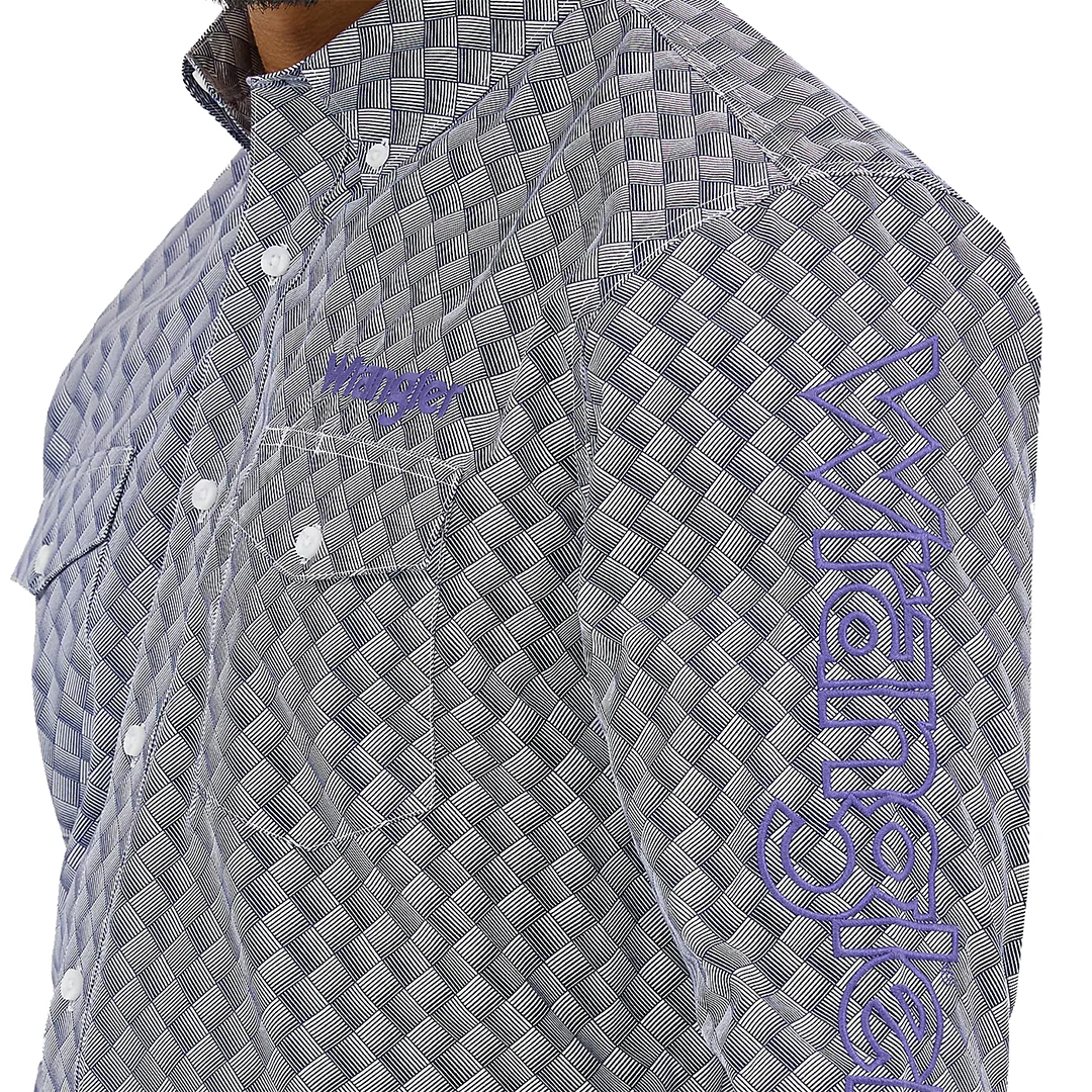 Wrangler Men's Logo Long Sleeve Button Shirt