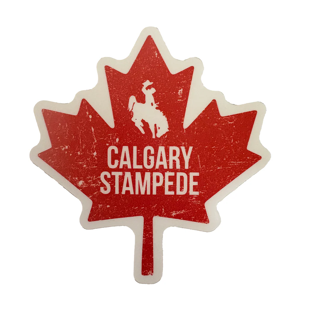 Calgary Stampede Maple Leaf Sticker