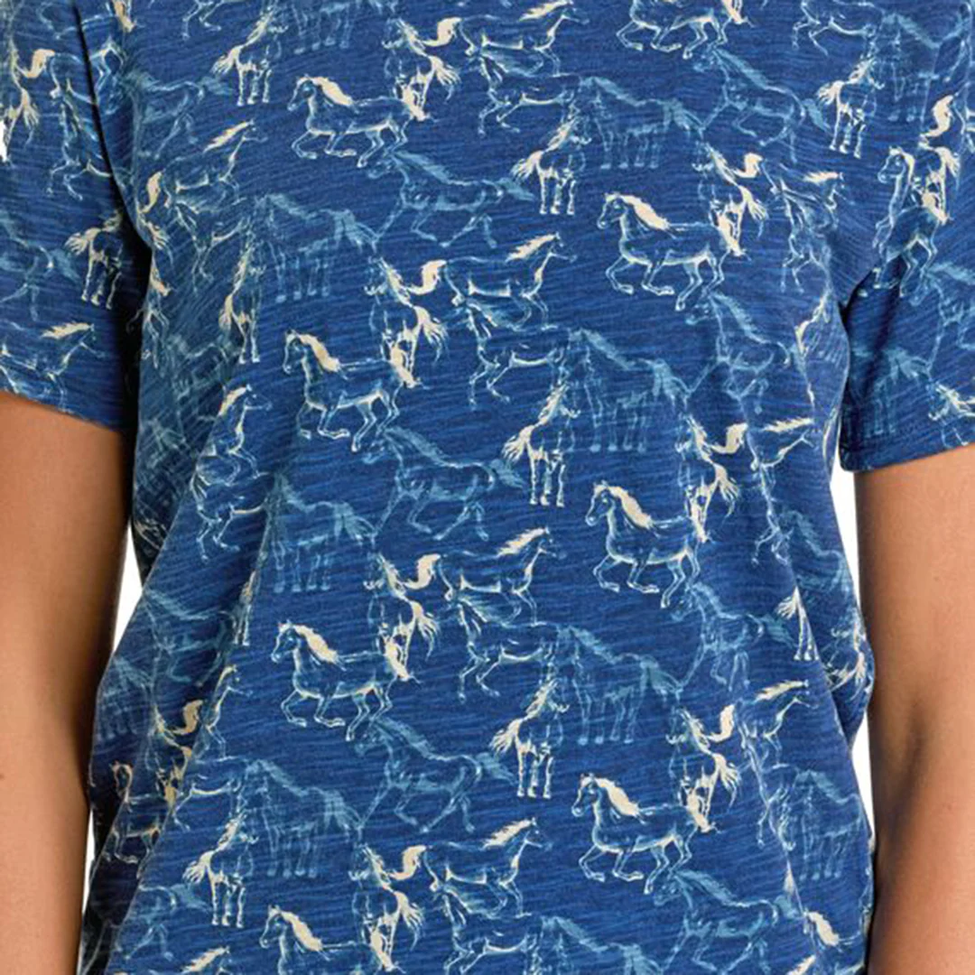 Rock & Roll Denim Women's Horse Print T-Shirt