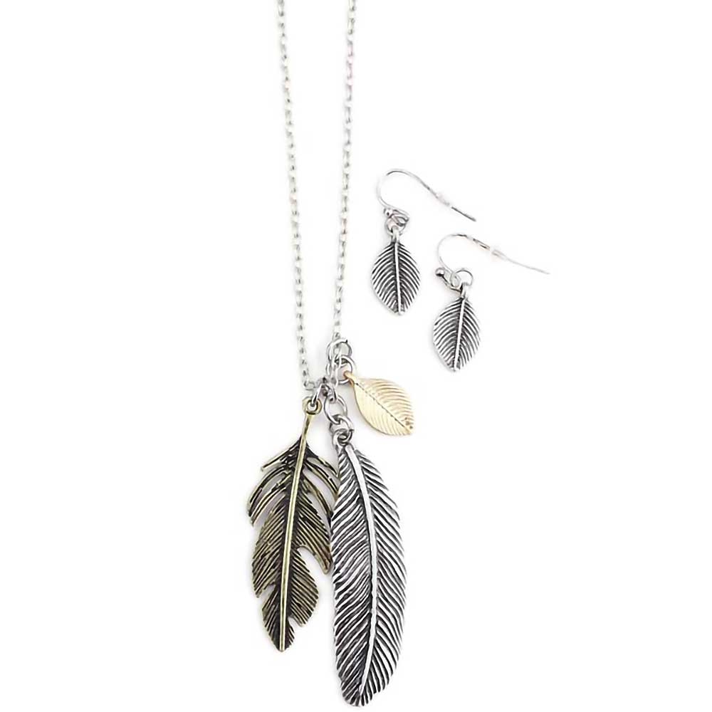 Wyo-Horse Women's Feather Jewelry Set