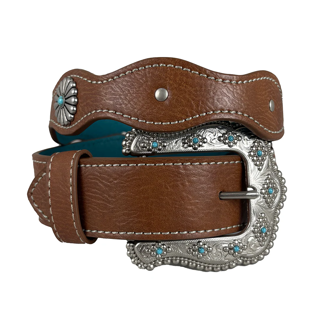 Catchfly Girls' Flower Conchos Belt
