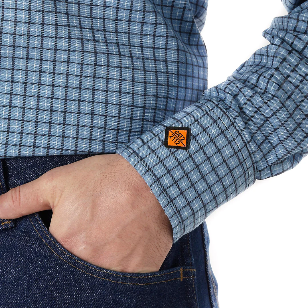 Wrangler Men's Flame Resistant Plaid Work Shirt