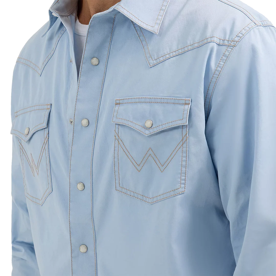 Wrangler Men's Retro Premium Western Long Sleeve Snap Shirt