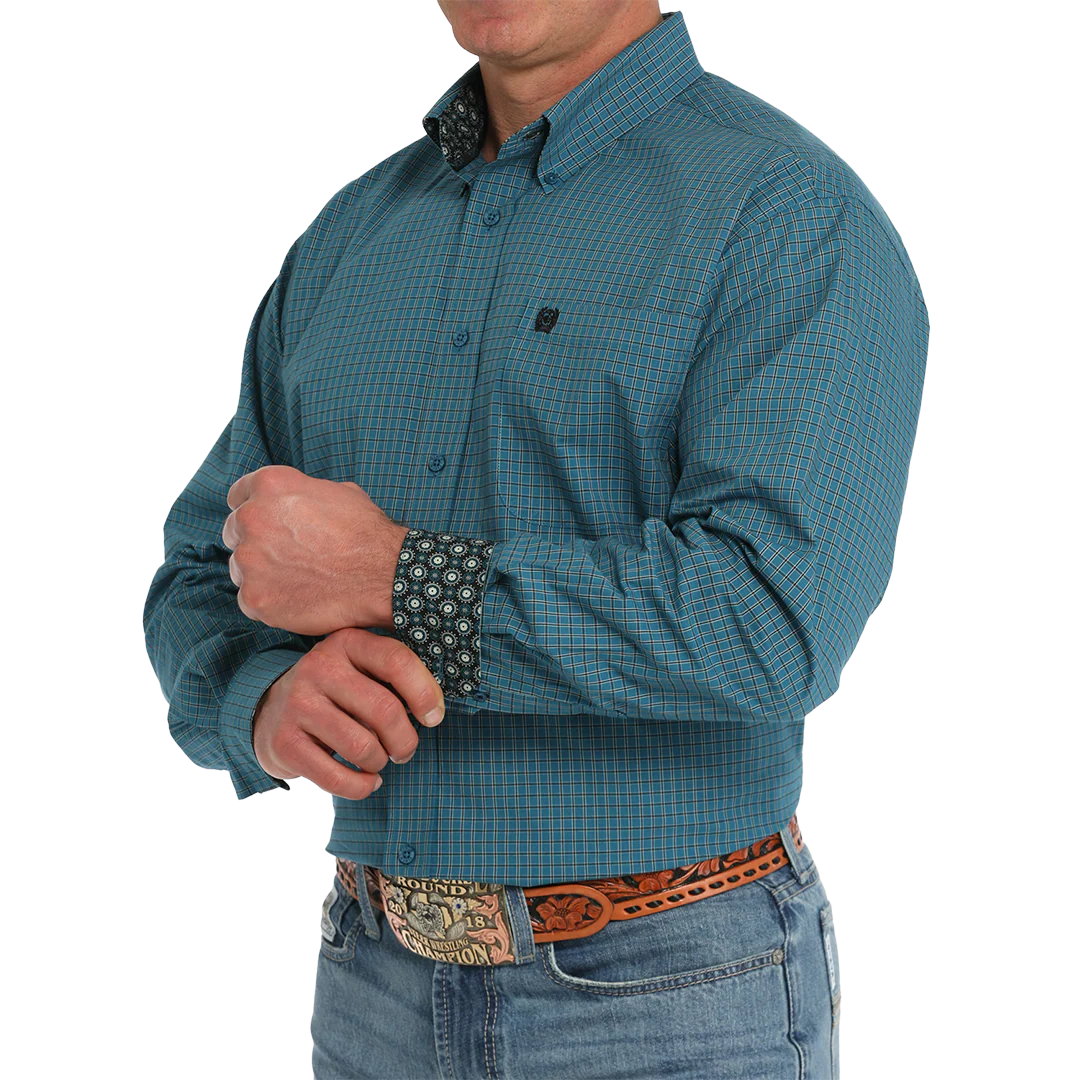 Cinch Men's Plaid Long Sleeve Button-Down Shirt