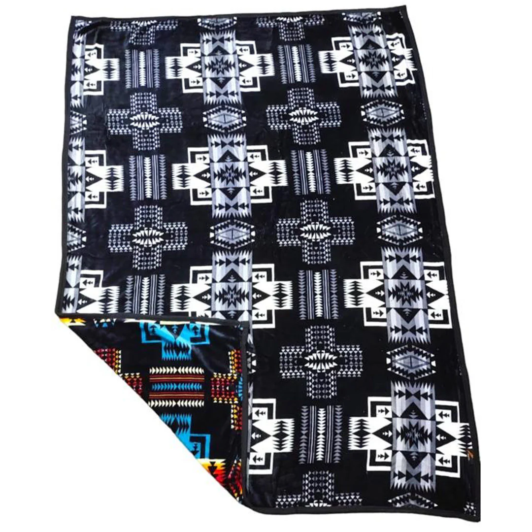 Nativo Aztec Flannel Throw Blanket