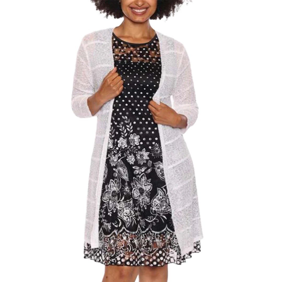 Papa Fashions Women's Lace Floral Dress