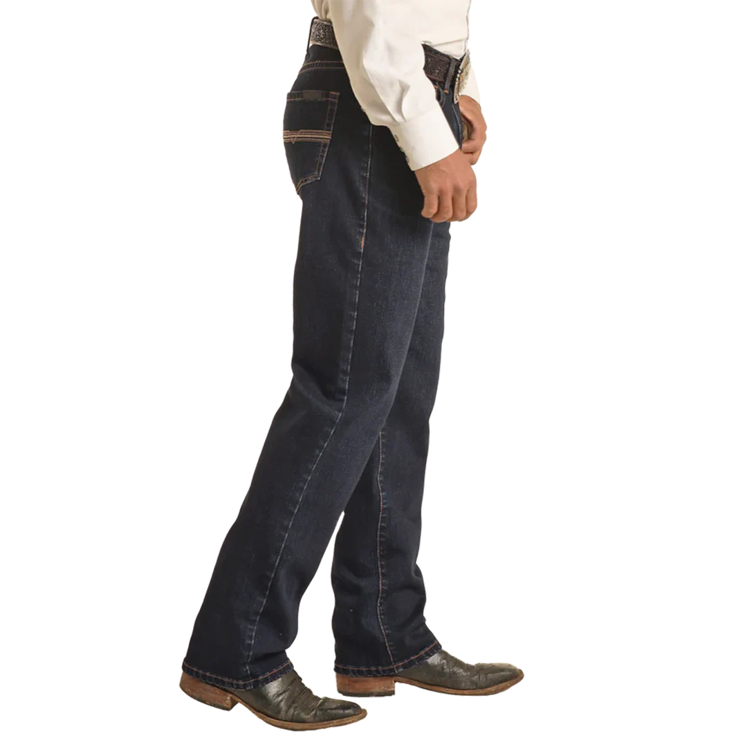 Rock & Roll Denim Men's 46 Relaxed Fit Rope Stitch Stackable Bootcut Jeans