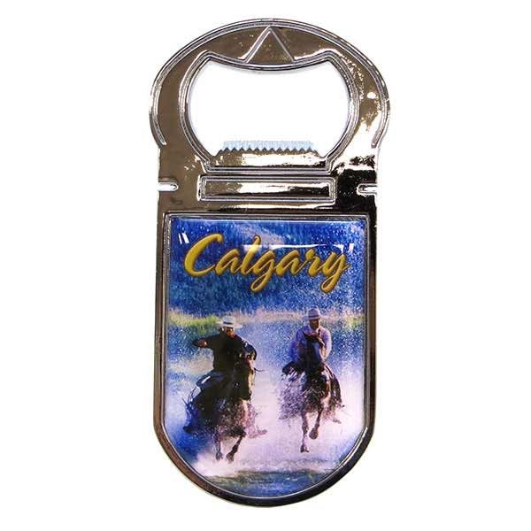 Postcard Souvenirs Calgary Mini Bottle Opener