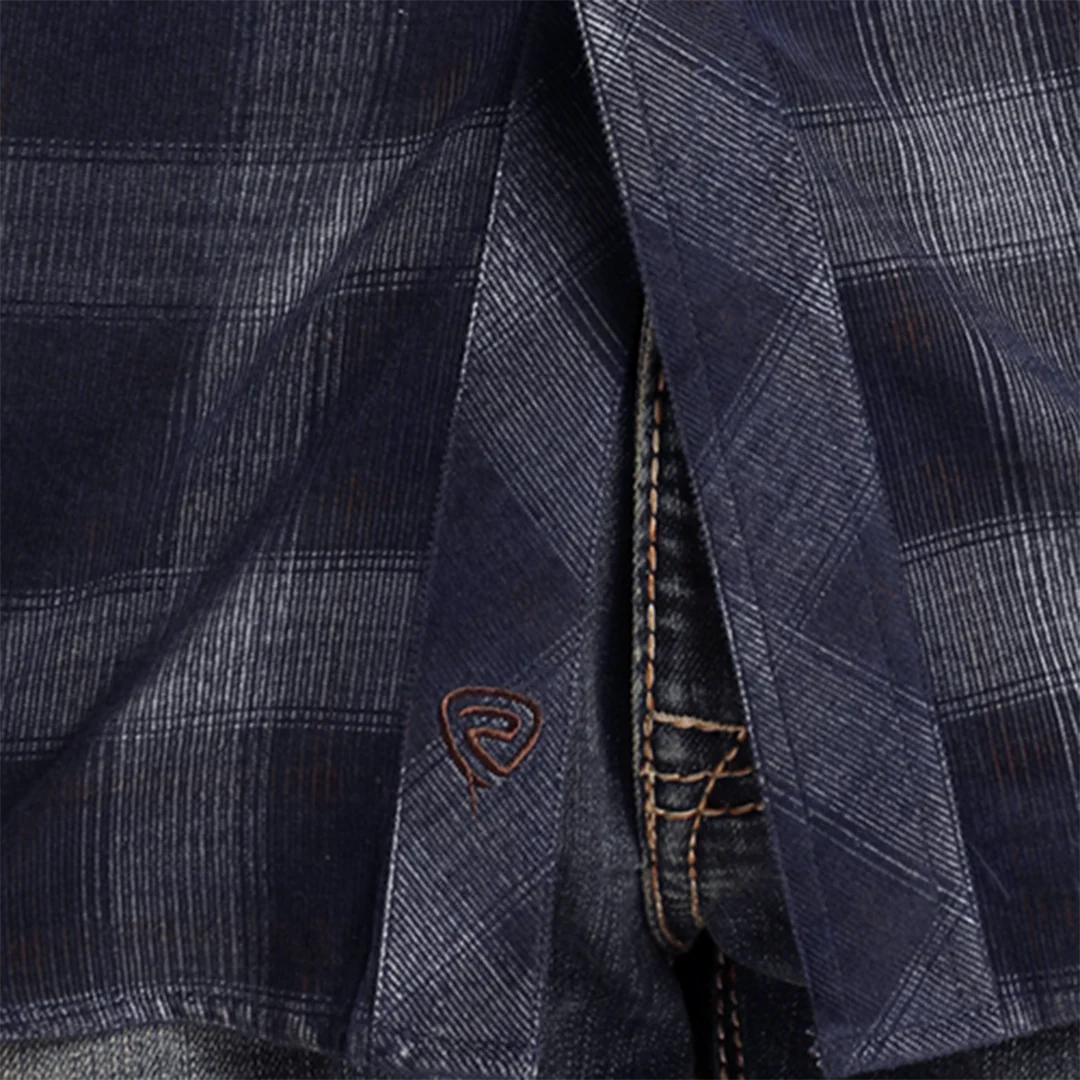 Rock & Roll Denim Men's Plaid Long Sleeve Snap Shirt