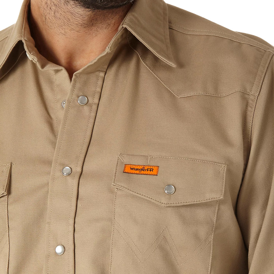 Wrangler Men's Flame Resistant Solid Work Shirt