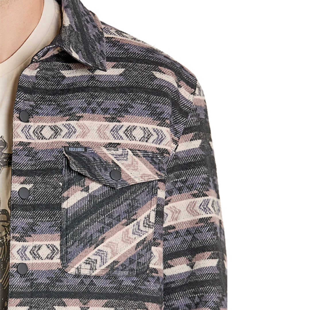 Rock & Roll Denim Men's Aztec Herringbone Shirt Jacket