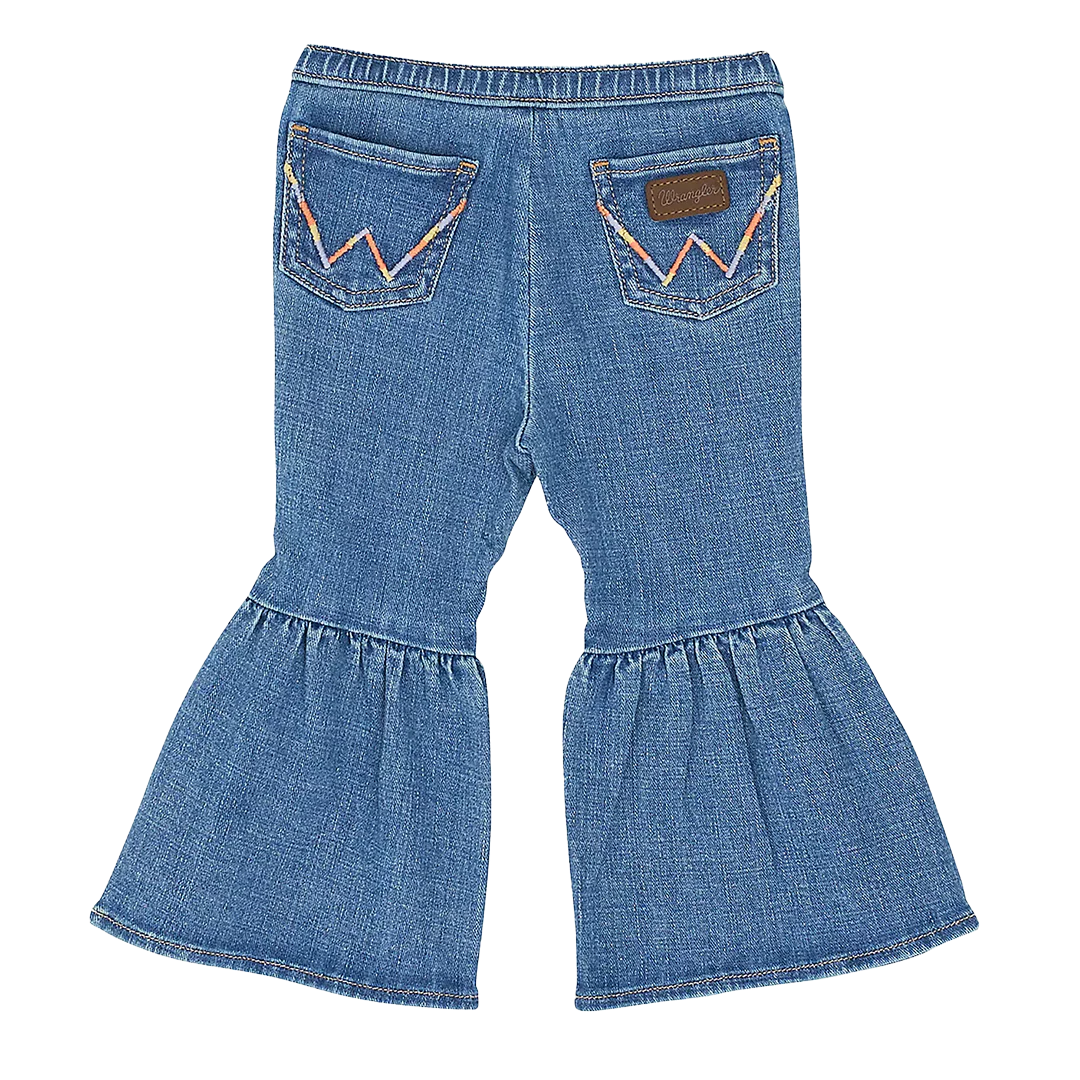 Wrangler Girls' Ruffle Leg Flare Jeans
