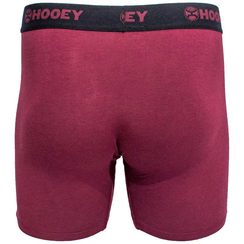 Hooey Men's Boxer Briefs Burgundy & Grey 2 Pack