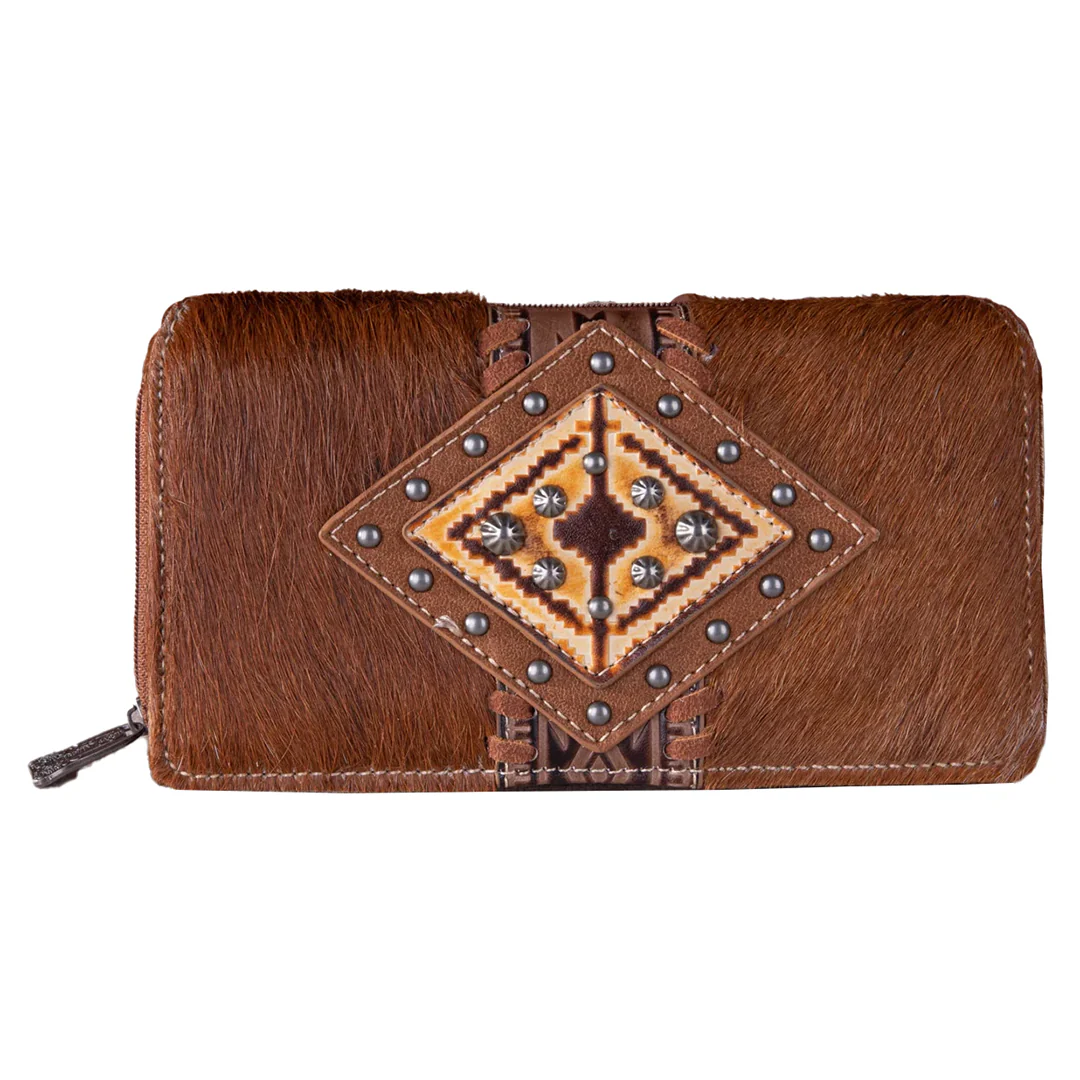 Montana West Women's Trinity Ranch Hair-On Cowhide Wallet