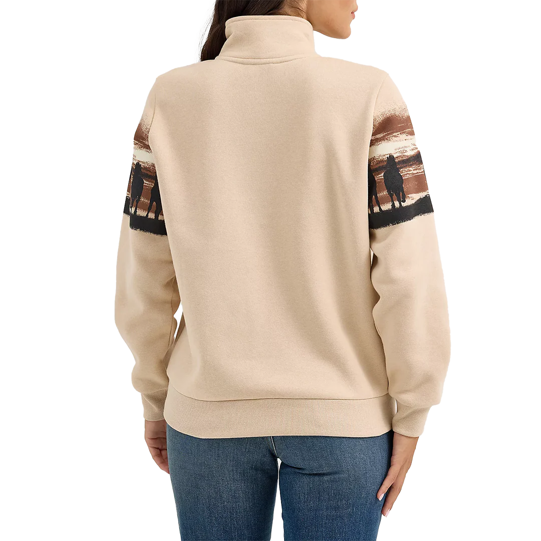 Wrangler Women's Western Quarter Zip Sweatshirt