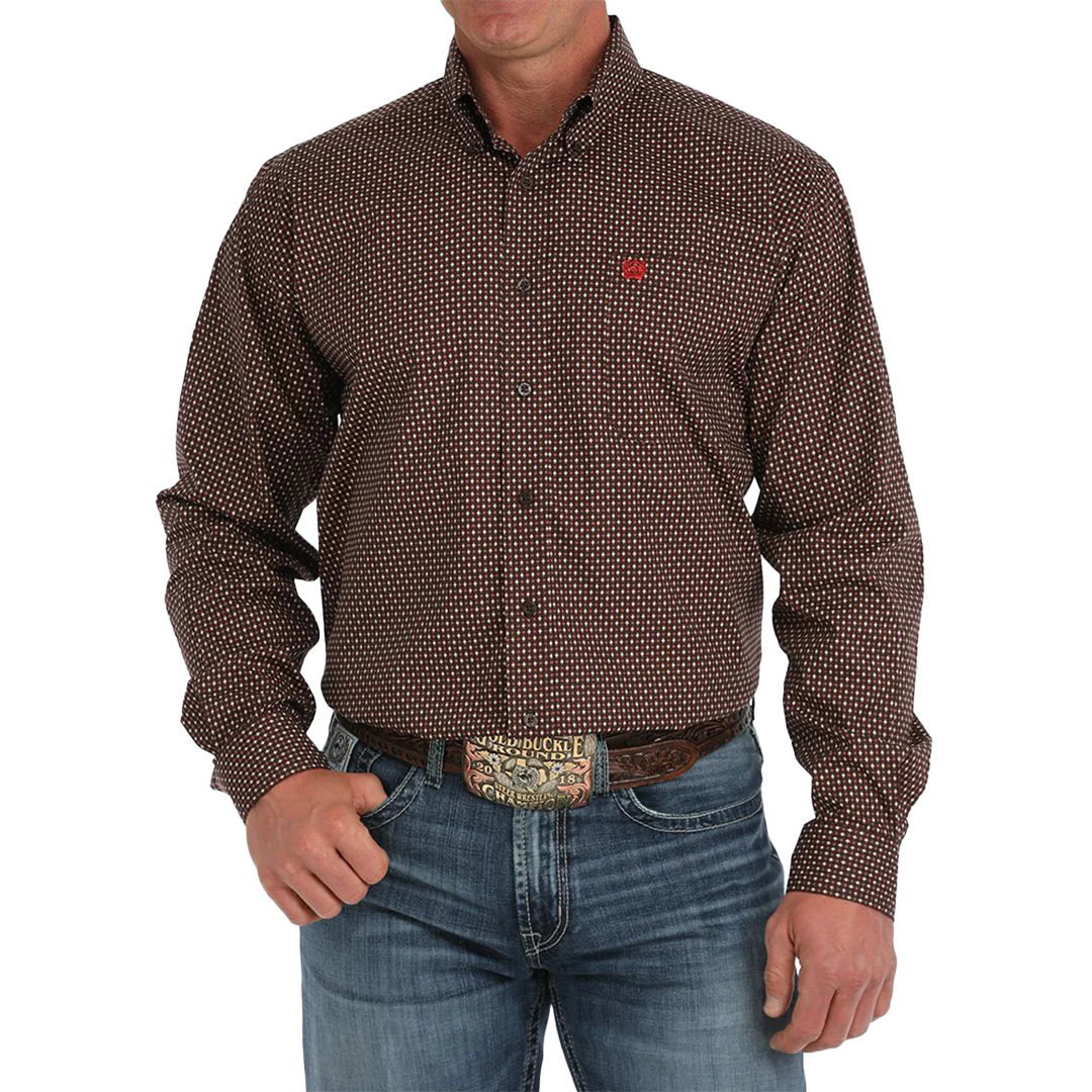Cinch Men's Starburst Long Sleeve Button Shirt