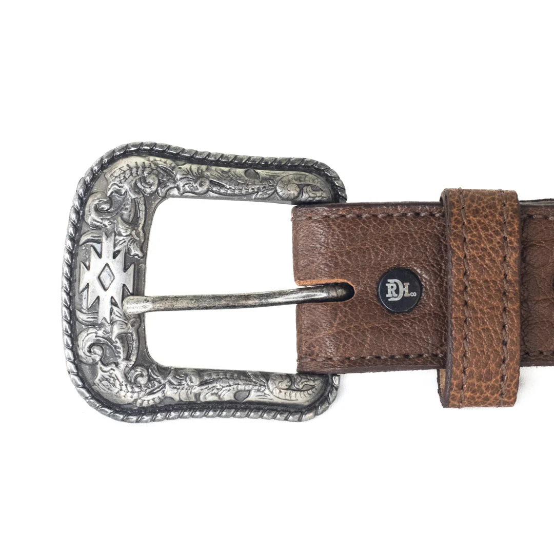 Red Dirt Hat Co. Women's Beaded Inlay Whipstitch Leather Belt