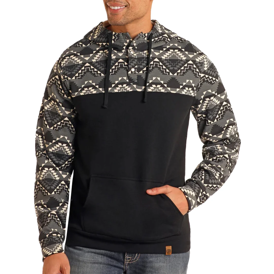 Rock & Roll Denim Men's Aztec Hoodie