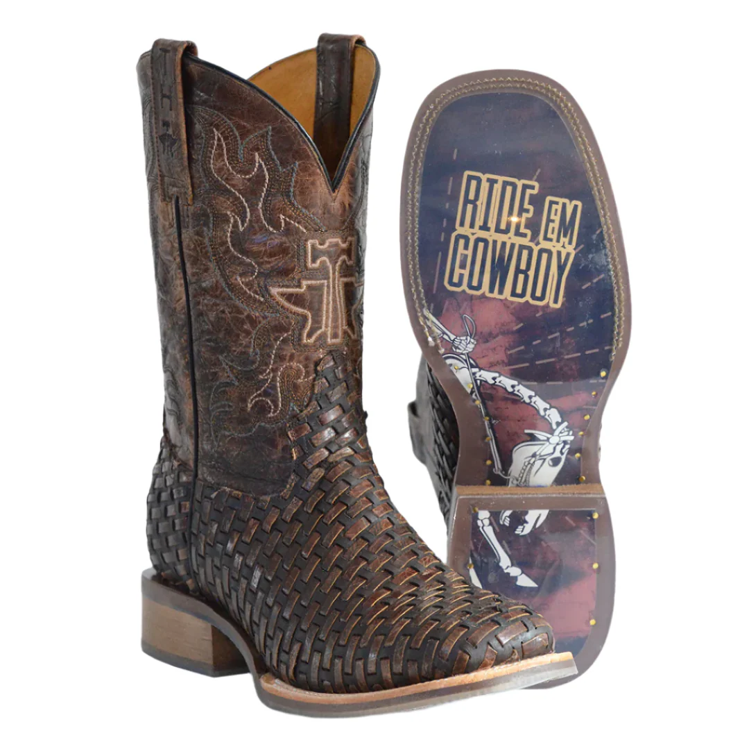 Tin Haul Men's Lacer With X-Ray Sole Cowboy Boots