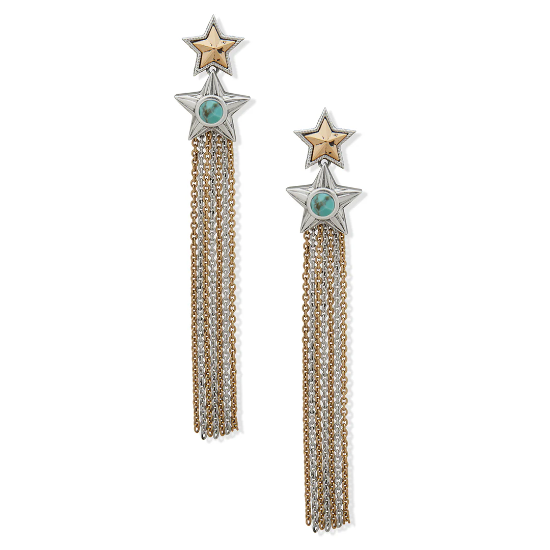 Lainey Wilson Star Chain Drop Earrings
