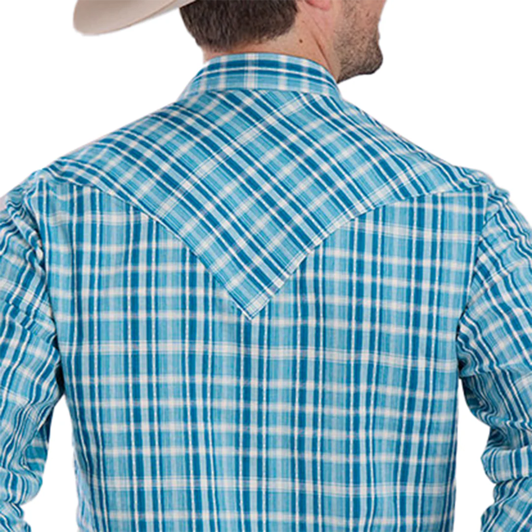 Roper Men's Plaid Long Sleeve Snap Shirt