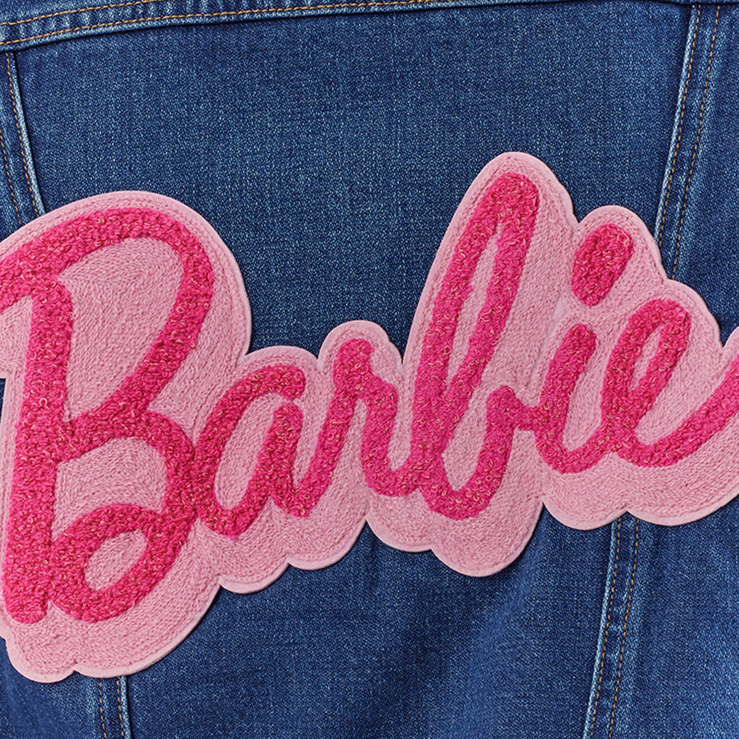 Wrangler X Barbie Womens Zip Front Denim Jacket