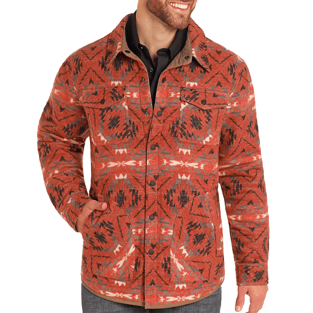 Rock & Roll Denim Men's Reversible Aztec Jacket