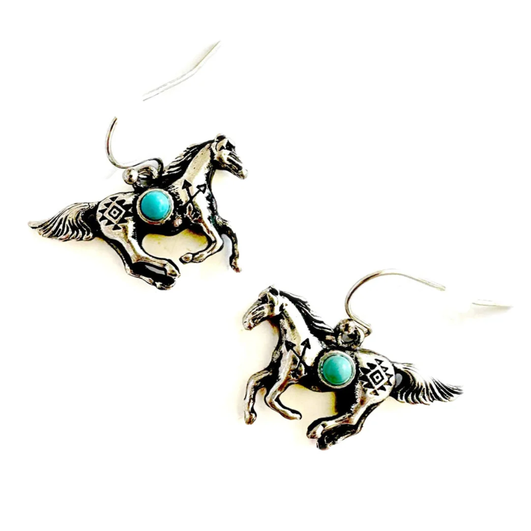 Wyo Horse Women's Native Horse Earrings