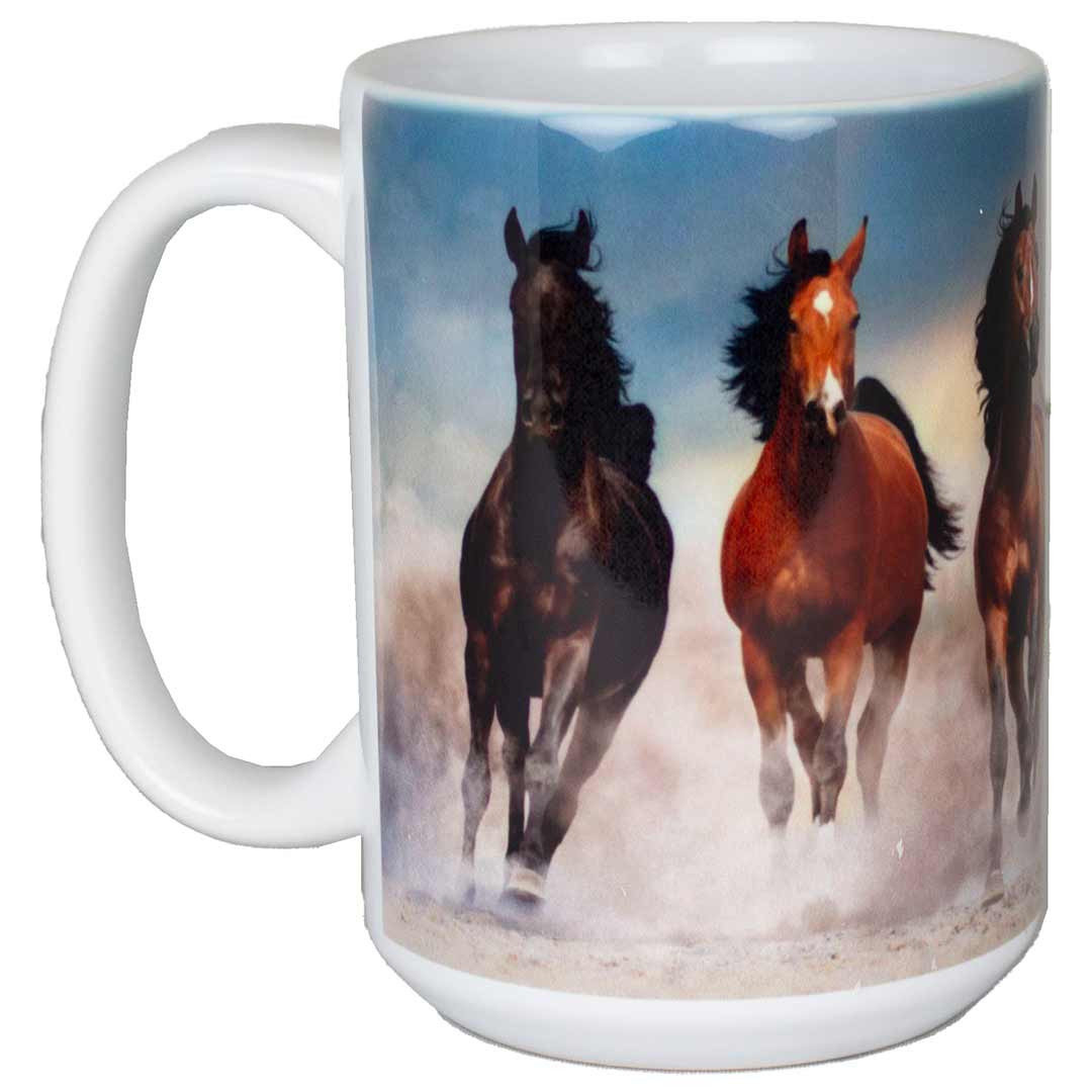 Nature's Window Running Horses Mug