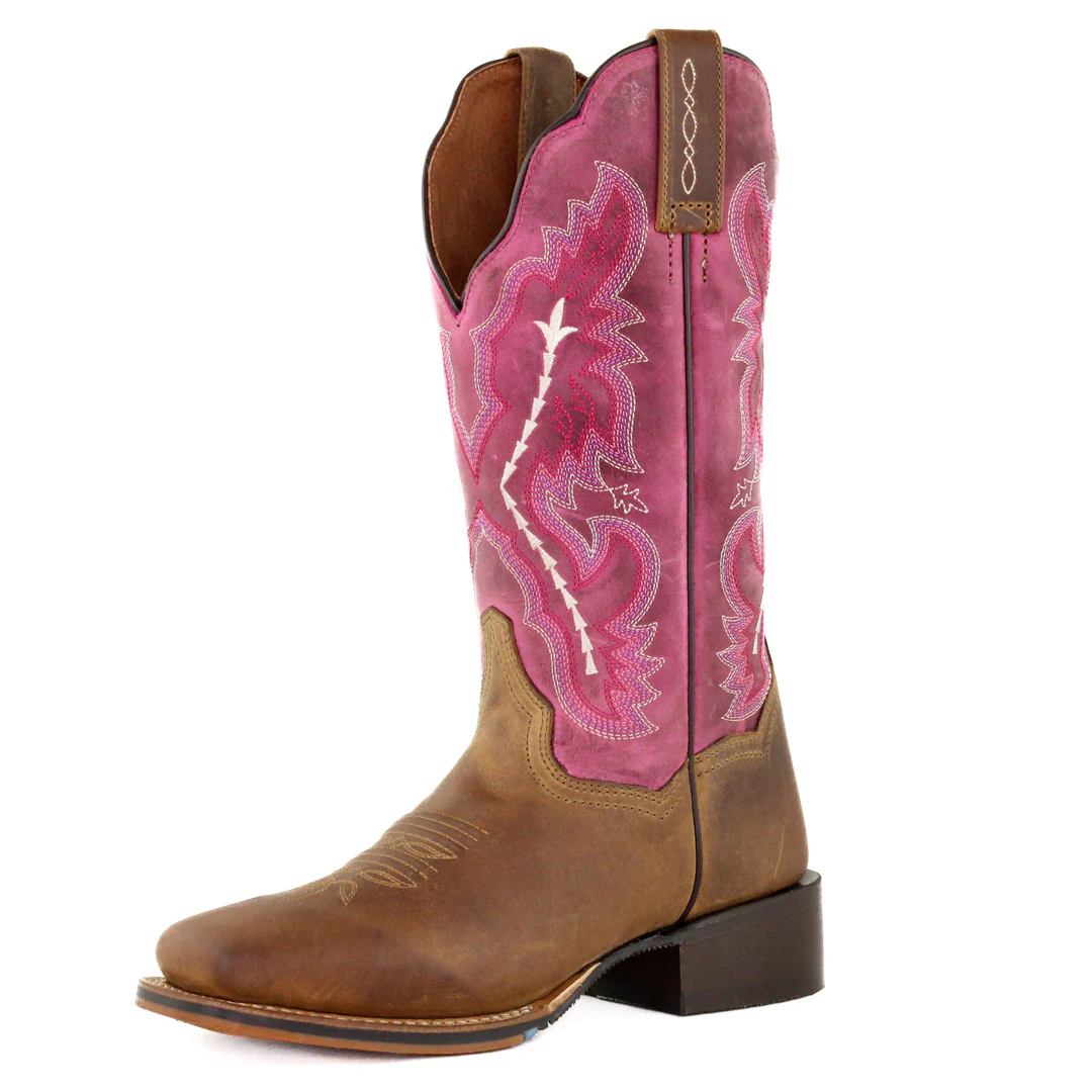 Dan Post Women's Scallop Leather Cowgirl Boots