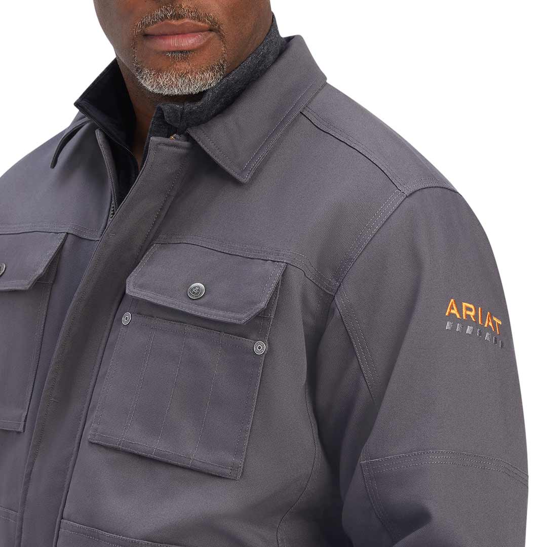 Ariat Men's Rebar Dura Canvas Sherpa-Lined Coat