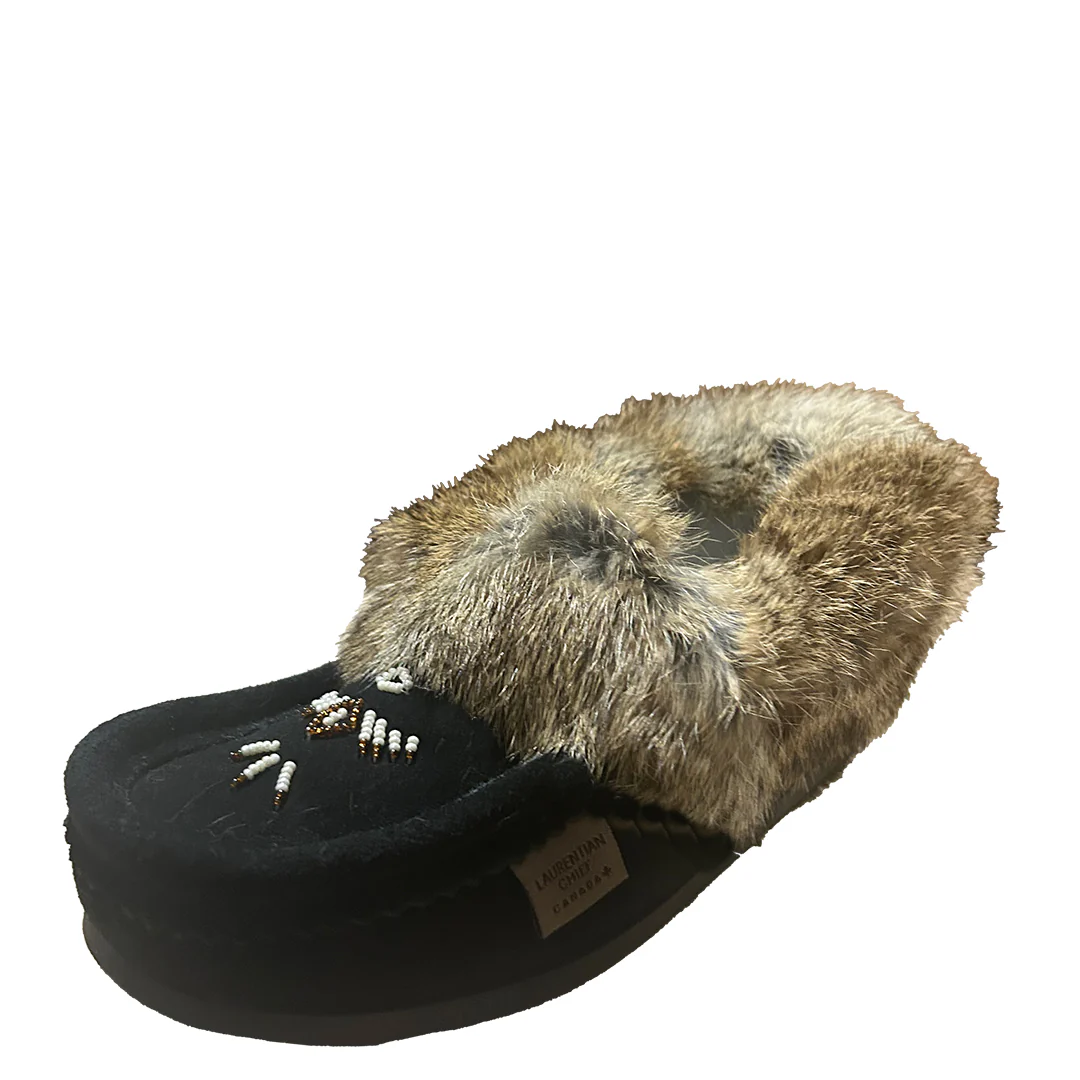 Laurentian Chief Women's Fur Trim Moccasins
