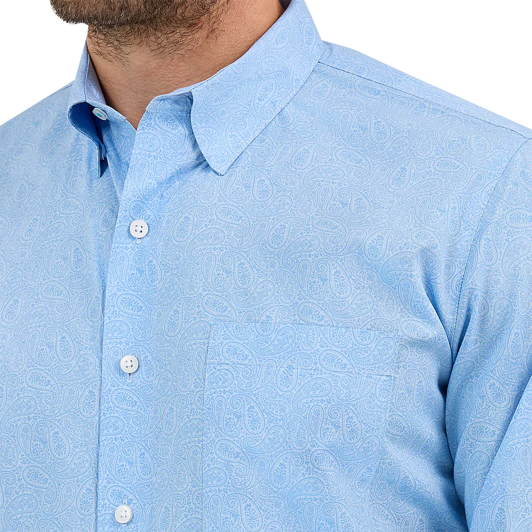 Wrangler Men's Cody Johnson One Pocket Long Sleeve Button Shirt